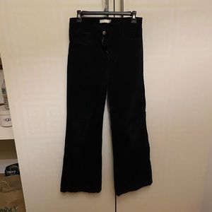 Navy wide leg corduroys